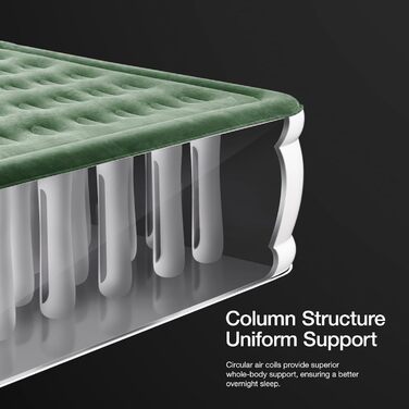 Надувний матрац для двох осіб 203x152x40 см з електричним насосом, самонадувний, для дому