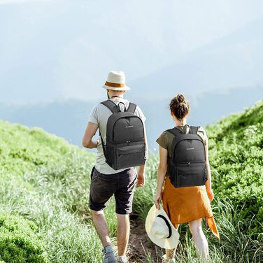 Терморюкзак 2-в-1 з ізольованою сумкою, великий об'єм, для пікніків, пляжу, походів, роботи та сімейних виїздів (24 банки), чорний