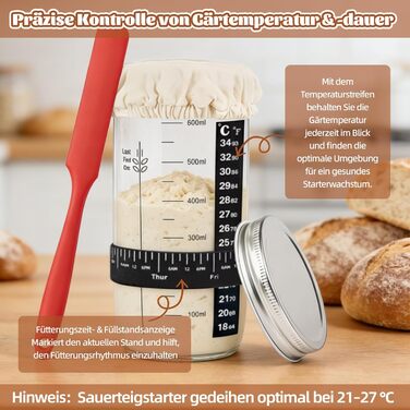 Набір для закваски та випікання хліба: корзини 25см та 23см, скляна тара, аксесуари для початківців та професіоналів