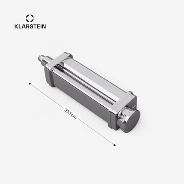 Кухонна машина Klarstein Chiara 1600W з чашею 5л з нержавіючої сталі, 12 швидкостей, LCD-дисплеєм, тиха робота (≤72 dB), набір для випічки, корпус з алюмінію, сірий колір