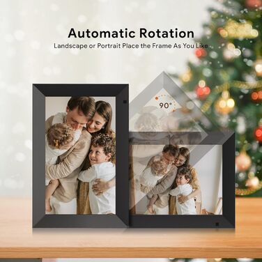 Цифрова фоторамка YUUTY WLAN 10.1 дюймів, 32ГБ, HD IPS LCD сенсорний екран 1280x800, автоматичний поворот, підтримка віддаленого передачі фото