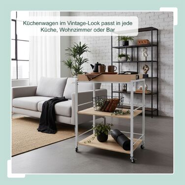 Сервісний візок Relaxdays з знімним столиком