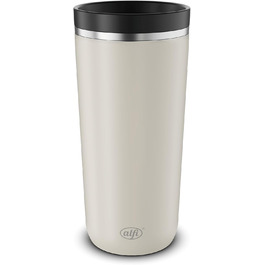 Термокружка Alfi ISO Coffee Mug Pro, бежевий матовий, 0.38 л, нержавіюча сталь, для кави з собою, з термоізоляцією, 6 годин гаряче, 12 годин холодне, без BPA, миється в посудомийній машині