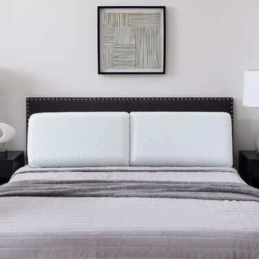 Подушка з гелевої піни з пам'яті ефекту LUCID 40x60 см – дихаюча – охолоджуючий ефект – знімний чохол – подушка Öko-Tex, білий