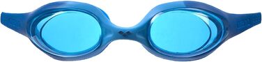 Спортивні окуляри для плавання для дітей унісекс на арені (захист від ультрафіолету, захист від туману, жорсткі лінзи), сині-світло-блакитні-сині (78), комплект з футляром