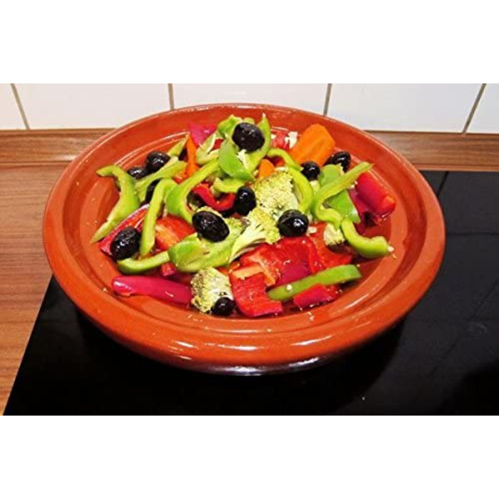 Тажин марокканський Tanger, глазурований, Ø 26 см, для 2-3 осіб - каструля для приготування, преміум-якість, для всіх типів плит та духовки