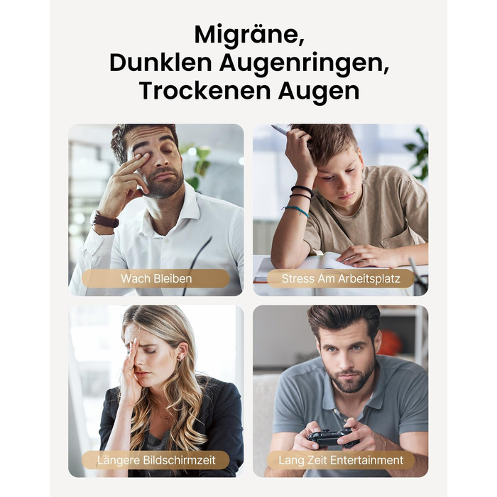 RENPHO Eyeris Масажер для очей з підігрівом, Bluetooth та повітряним тиском – для зняття втоми очей, сухості та головного болю