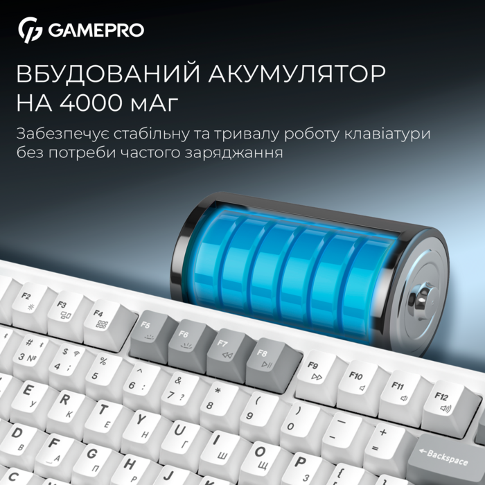 Бездротова механічна клавіатура GamePro Asgard Yord (MK266WH)