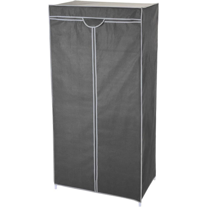 Тканинна шафа, сіра, 160 см