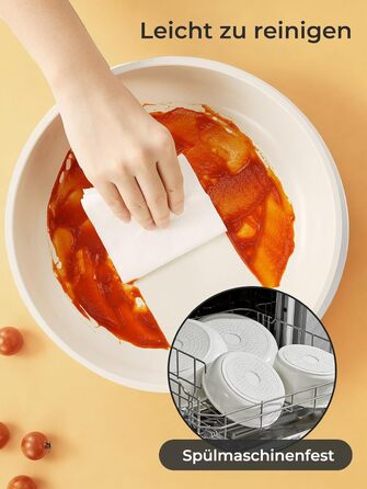 Набір посуду 17 предметів з антипригарним покриттям, індукційний, з керамічним покриттям, сумісний з духовкою, безпечний для миття в посудомийній машині, без PFOA/PFOS