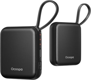 Електричні грілки для рук OCOOPA 2 шт. з акумулятором 4000mAh, USB, 3 режими нагріву, до 52°C, для зими, катання на лижах, подорожей та активного відпочинку, UT5 Nano Wiesengeflüster (Ocoopa x Künstleredition), чорний