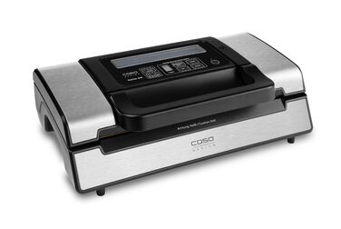 Професійний вакууматор CASO FastVac 500 для бізнесу, вакуумний пакувальник з подвійним швом та потужним насосом 20 л/хв, комплект з 2 рулонами фольги