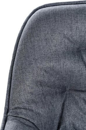 Набір з 2 барних стільців Gibson - рожеві, з підніжками, матеріал: тканина, сірий колір