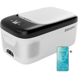 EUHOMY Холодильник 12V для автомобіля, 16L, Портативний морозильник -4°C~68°C, для кемпінгу, риболовлі, подорожей, дому