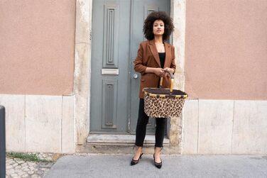 Сумка-шопер Reisenthel Carry Bag Frame Leo Macchiato – містка та стильна з внутрішньою кишенею