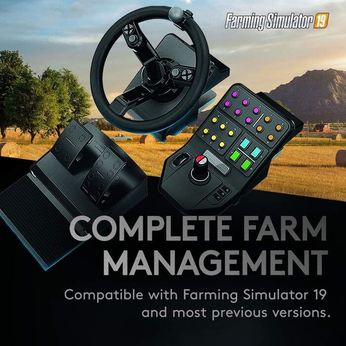 Джойстик Logitech G Saitek Farm Sim Controller для Farming Simulator: кермо, педалі, 38+ кнопок, USB, PC/Mac - Чорний