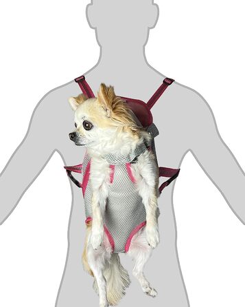 Рюкзак для собак +CaretecGermany S сріблясто-рожевий