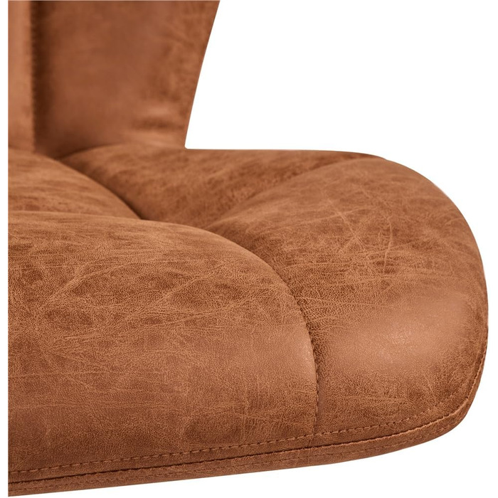 Барні стільці Yaheetech (набір 6 шт.) регульовані по висоті, обертаються на 360°, з підніжкою, PU-шкіра, чорний/ретро-коричневий