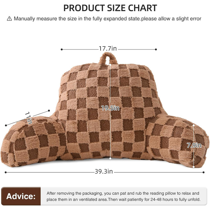 Підголовник Aimuan для відпочинку в ліжку з тримачем для рук, зелений, великий