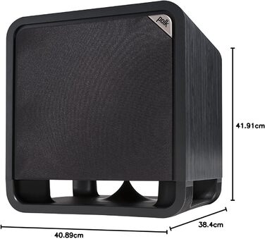 Активний сабвуфер Polk Audio HTS 10, баси 10 дюймів, 200 Вт, чорний, домашній кінотеатр і музика