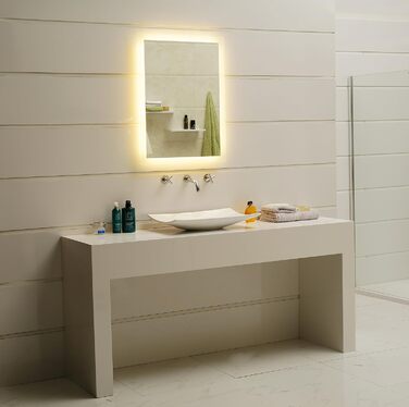 Дзеркало для ванної кімнати Dr. Fleischmann GS084N з LED-підсвічуванням (40x60 см, тепле біле світло)