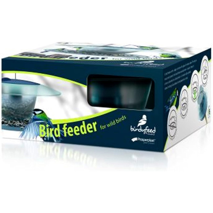 Миска для корму BirdyFeed Кругла антрацитова 29,4x25,8x12,2 см