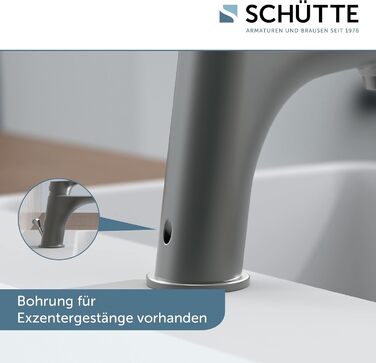 Змішувач для ванної кімнати SCHÜTTE BOSTON - однозахватна модель з нержавіючої сталі (графіт)