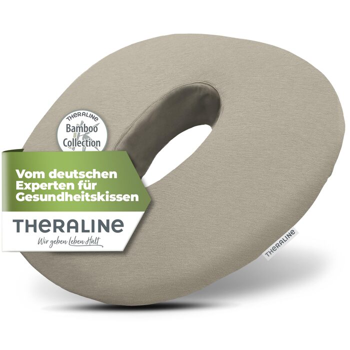 Ергономічний ортопедичний подушка-кільце Theraline для розвантаження куприка, після операцій та пологів, при геморої (Антрацит Меланж, 35x48 см)