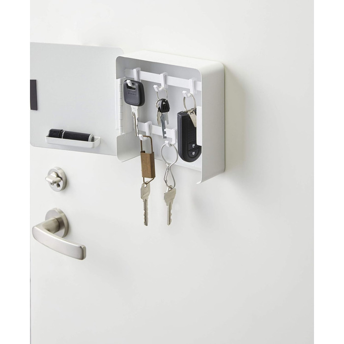 Магнітна коробка для ключів, біла, сталь, мінімалістичний дизайн, один розмір білий, 4799 ВЕЖА