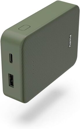 Портативний зарядний пристрій, зелений, 10 10000mAh, USB C/A, LED