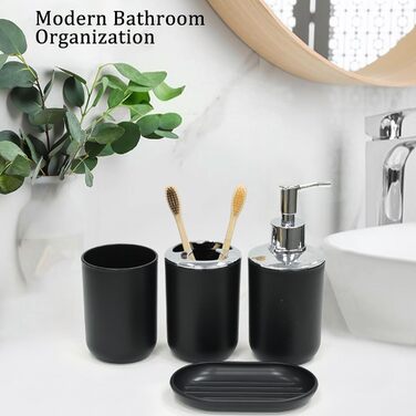 Набір аксесуарів для ванної кімнати CERBIOR, 6 шт. (Морська синя/Королівська синя): дозатор мила, тримач для зубних щіток, стакан для зубних щіток, мильниця. Чудовий подарунок для дому.