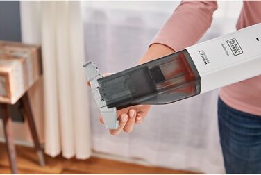 Акумуляторний ручний пилосос BlackDecker Dustbuster Slim HLVC315B11 (12 В, 1,5 Агод, без мішка та бездротовий, з вбудованою всмоктувальним насадкою розміру XXL, включаючи зарядну станцію, щілинну насадку та щітку для м'яких меблів)