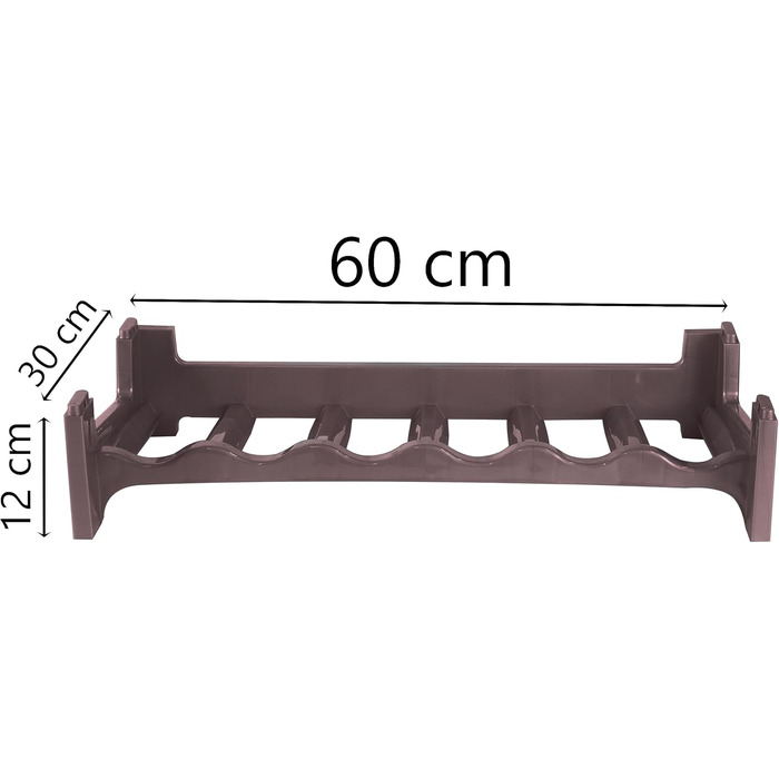 Стильна полиця для пляшок з міцного пластику мокко на 24 пляшки - полиця для вина, органайзер для пляшок