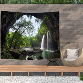 Дерева-водоспади природи - Плакат з гобелену - 200x150 см - Садовий плакат - Гобелен великий - прикраса аксесуара для саду та вітальні