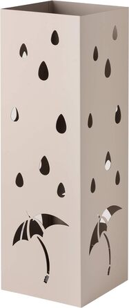 Металева підставка для парасольок сучасного дизайну Baroni Home з різьбленням по парасольці від дощу та парасольки - Підставка для парасольки з гачком та знімним відділенням для збору для прикраси дому та офісу, 15,5x15x49 см (голубо-сірий)