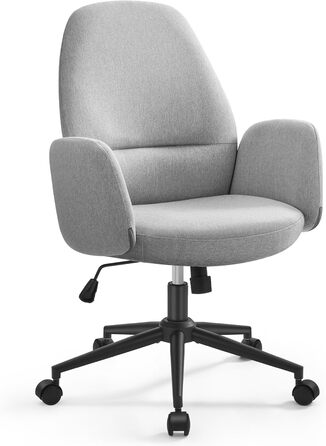 Офісний крісло SONGMICS HOME - регульоване, з підлокітниками, сіро-зелене, з бавовняно-льоновій тканини