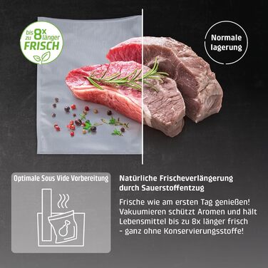 Вакууматор CASO VRH 800 Advanced Pro для продуктів та рідин, насос 20 л/хв, подвійний шов 30 см, корпус із нержавіючої сталі, комплект з пакетами та контейнерами