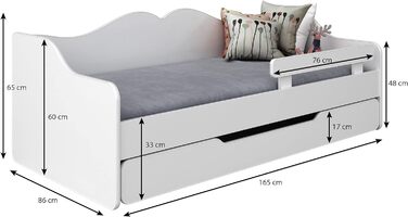 Дитяче ліжко з 2 лежачими поверхнями та 2 матрацами DOPELLBETT160x80 White - для дівчаток та хлопчиків МОЛОДІЖНЕ ЛІЖКО KOSTELNOS Судноплавство