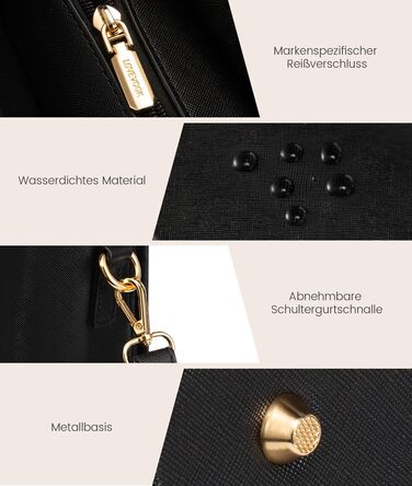 Сумка для ноутбука LOVEVOOK для жінок, водонепроникна, велика, сумка-шопер, ділова, шкіряна, для навчання, 15.6 дюймів, чорна, бежева, коричнева