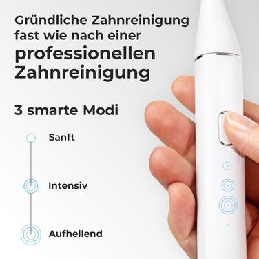 Звукова зубна щітка WhyteDOT® Premium: тиха, ефективна, з алюмінієвим корпусом, UV-футляром та до 6 тижнів роботи