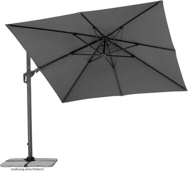 Парасолька садова Schneider RHODOS TWIST, 300 x 300 см, антрацит