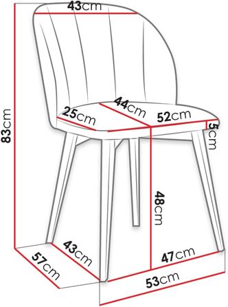 Стілець обідній Fresote, крісло, м'який стілець, ніжки з бука, оксамитовий чохол для шезлонга (натуральний, Magic Velvet 2216), 24