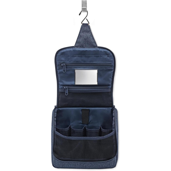 Практична сумка для туалету з гачком, водовідштовхувальний матеріал (ялинка темно-синього кольору)
