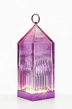 Декоративна настільна лампа Kartell Lantern Wisteria рожевого кольору