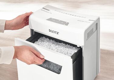 Leitz IQ 10X Premium Protect: Шредер для документів, 18л, 3 листи, мікроріз, для офісу та дому, білий