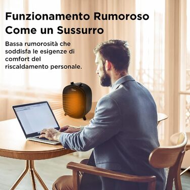 Обігрівач керамічний Midea NF20-20ABE 2000W, для дому, портативний, чорний