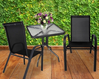 Комплект садових меблів Gotel, метал, чорний, 3 предмети