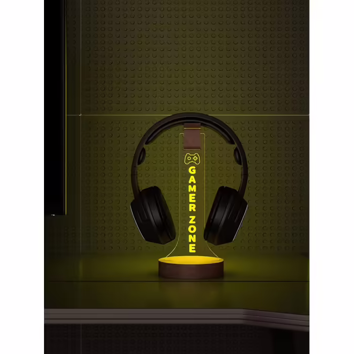 Дерев'яна підставка для гарнітури YuanDian Gamer Zone RGB, 16 кольорів, декор ігрової кімнати, подарунок для геймерів