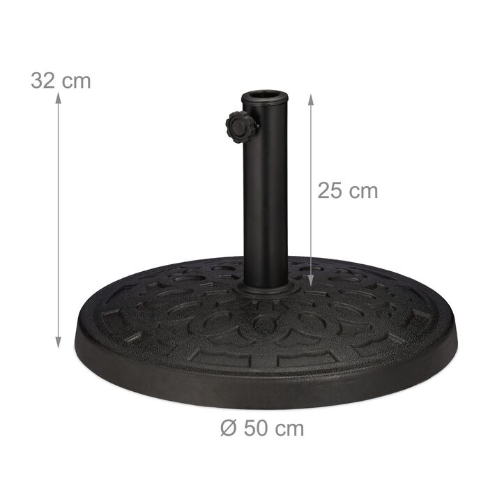 Підставка для парасольки Relaxdays чорного кольору