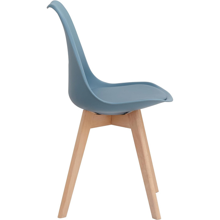 Набір з 6 сучасних стільців для їдальні, кухонних стільців з м'яким сидінням та буковими ніжками для спальні, вітальні, їдальні, кухні